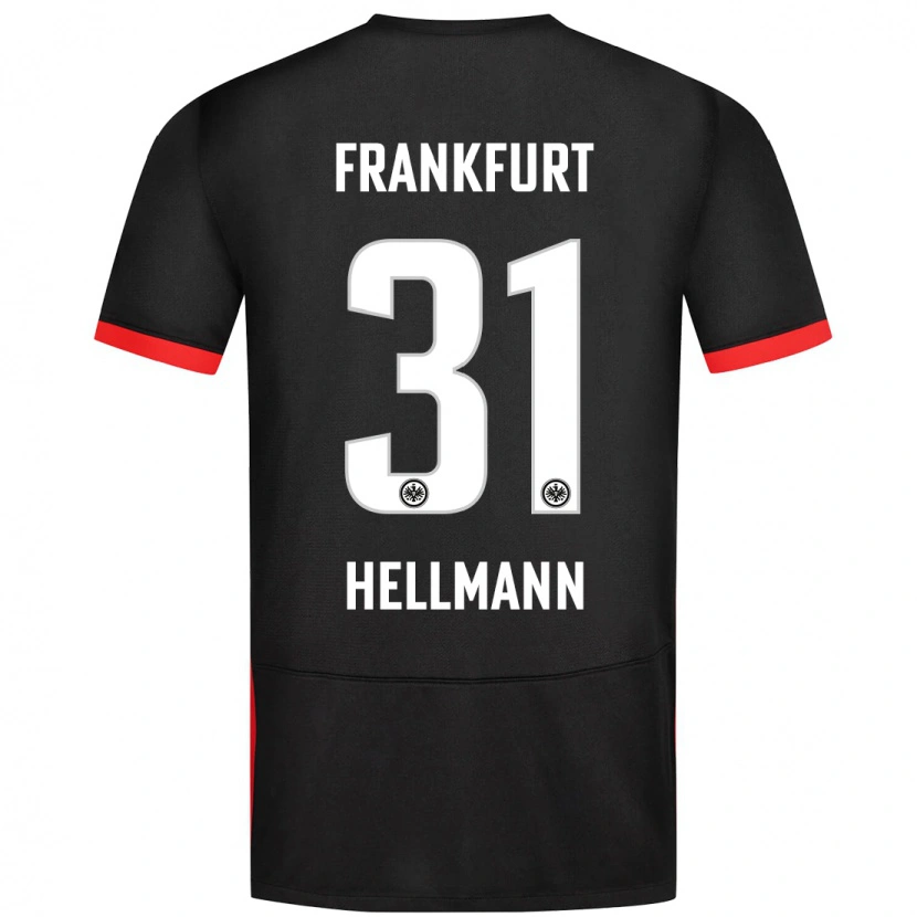 Danxen Män Melvin Hellmann #31 Svart Bortatröja Matchtröjor 2024/25 Tröjor T-Tröja
