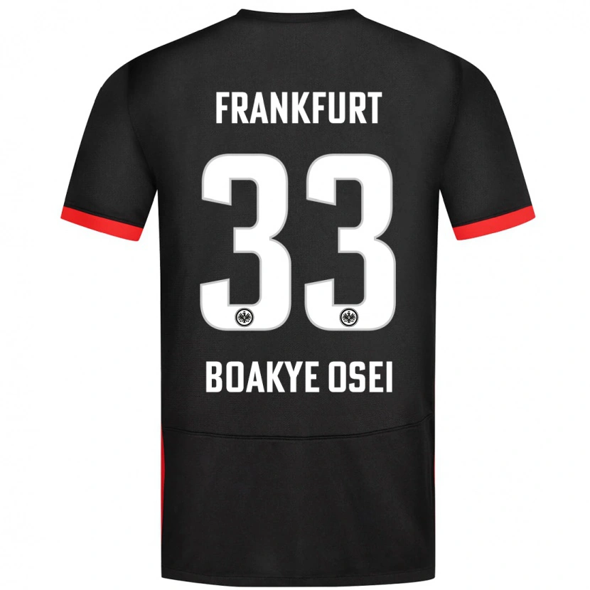 Danxen Män Derek Boakye-Osei #33 Svart Bortatröja Matchtröjor 2024/25 Tröjor T-Tröja