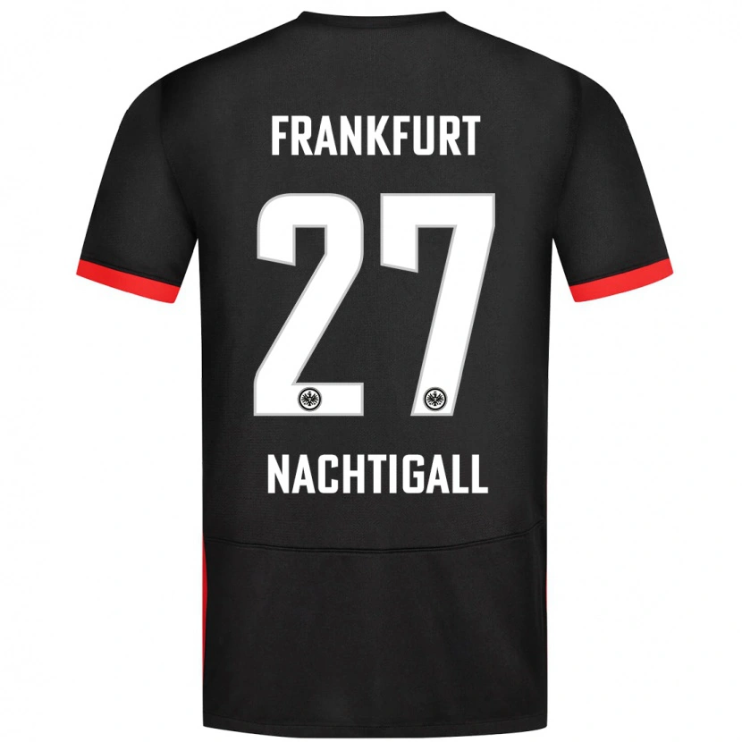 Danxen Män Sophie Nachtigall #27 Svart Bortatröja Matchtröjor 2024/25 Tröjor T-Tröja