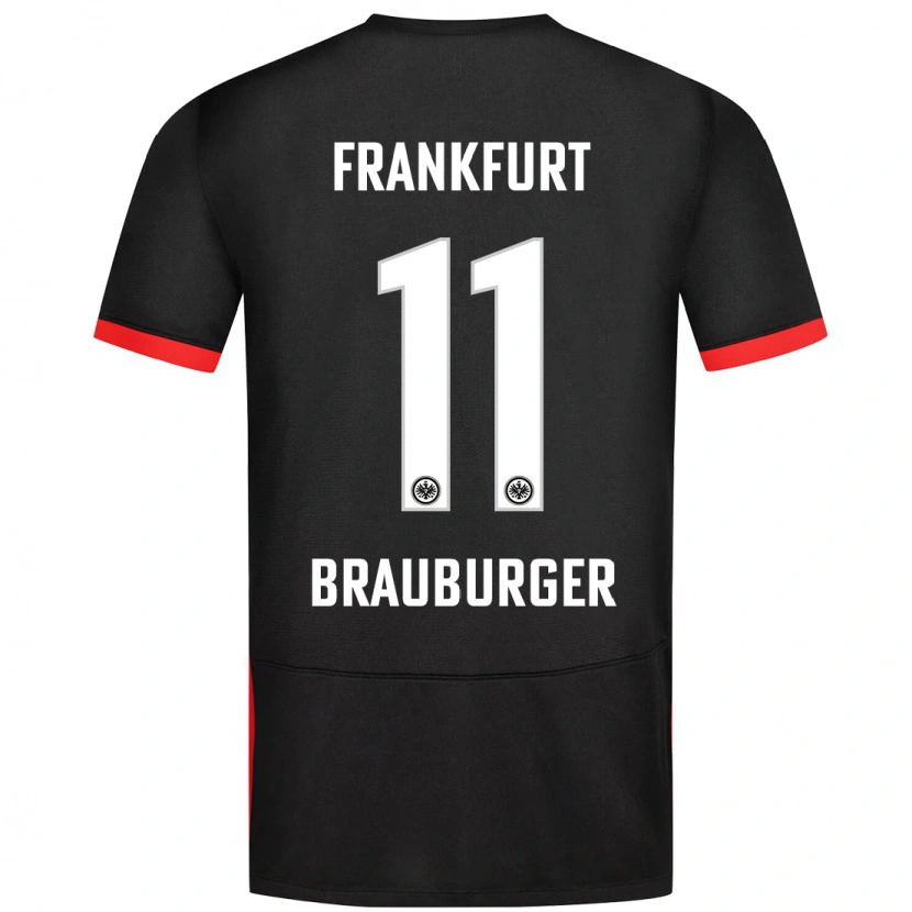 Danxen Män Maximilian Brauburger #11 Svart Bortatröja Matchtröjor 2024/25 Tröjor T-Tröja