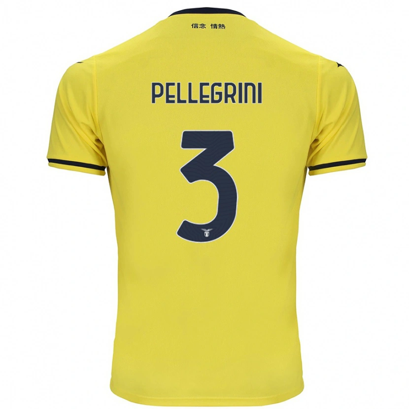 Danxen Män Luca Pellegrini #3 Gul Bortatröja Matchtröjor 2024/25 Tröjor T-Tröja