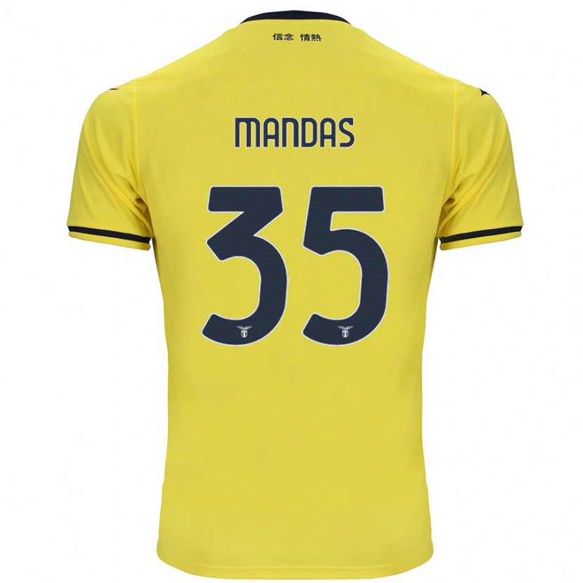 Danxen Män Christos Mandas #35 Gul Bortatröja Matchtröjor 2024/25 Tröjor T-Tröja