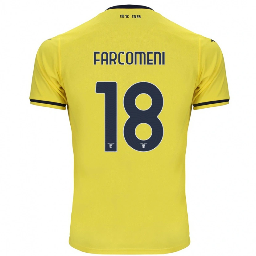 Danxen Män Valerio Farcomeni #18 Gul Bortatröja Matchtröjor 2024/25 Tröjor T-Tröja
