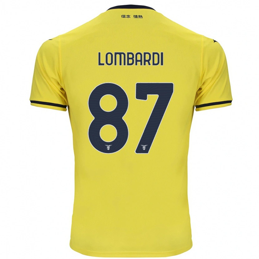Danxen Män Cristiano Lombardi #87 Gul Bortatröja Matchtröjor 2024/25 Tröjor T-Tröja