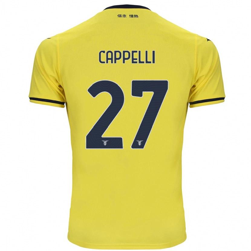 Danxen Män Tommaso Cappelli #27 Gul Bortatröja Matchtröjor 2024/25 Tröjor T-Tröja