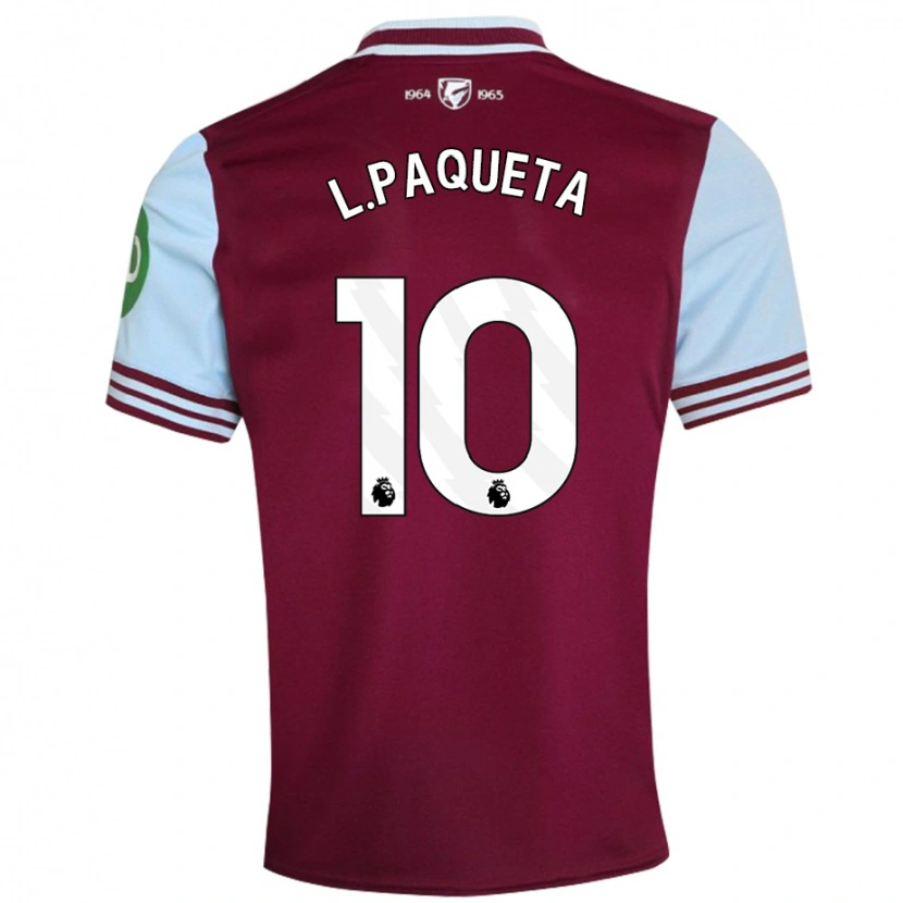 Danxen Kvinnor Lucas Paquetá #10 Mörkröd Hemmatröja Matchtröjor 2024/25 Tröjor T-Tröja