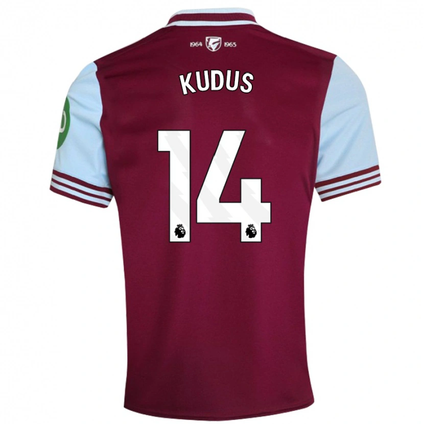 Danxen Kvinnor Mohammed Kudus #14 Mörkröd Hemmatröja Matchtröjor 2024/25 Tröjor T-Tröja