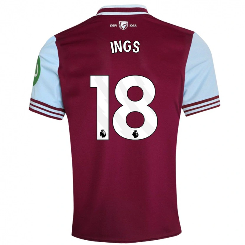 Danxen Kvinnor Danny Ings #18 Mörkröd Hemmatröja Matchtröjor 2024/25 Tröjor T-Tröja