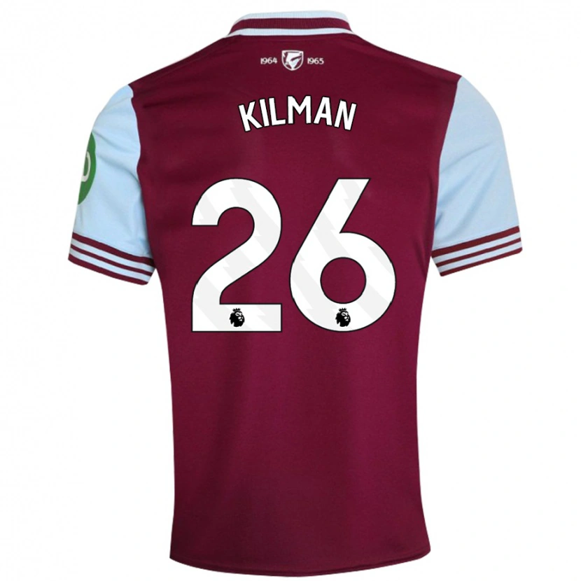 Danxen Kvinnor Max Kilman #26 Mörkröd Hemmatröja Matchtröjor 2024/25 Tröjor T-Tröja
