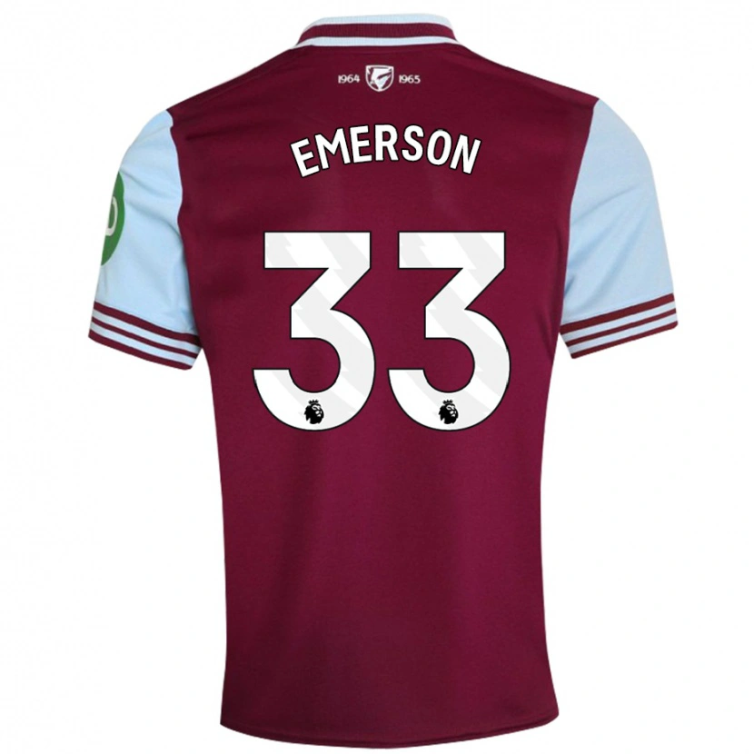 Danxen Kvinnor Emerson #33 Mörkröd Hemmatröja Matchtröjor 2024/25 Tröjor T-Tröja