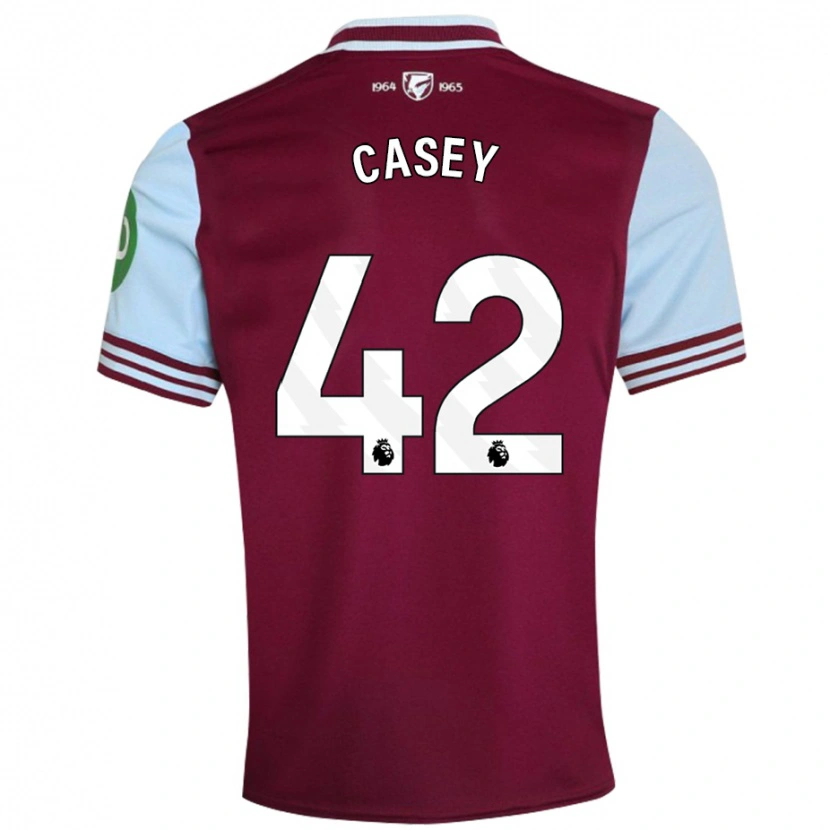 Danxen Kvinnor Kaelan Casey #42 Mörkröd Hemmatröja Matchtröjor 2024/25 Tröjor T-Tröja