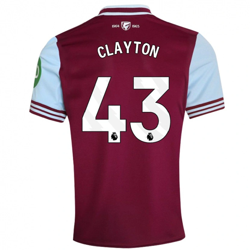 Danxen Kvinnor Regan Clayton #43 Mörkröd Hemmatröja Matchtröjor 2024/25 Tröjor T-Tröja