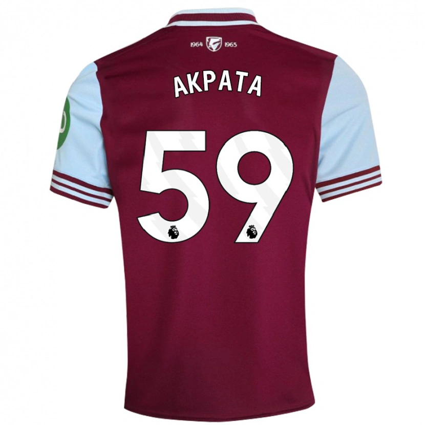 Danxen Kvinnor Tyron Akpata #59 Mörkröd Hemmatröja Matchtröjor 2024/25 Tröjor T-Tröja