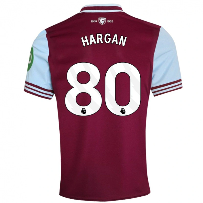 Danxen Kvinnor Riley Hargan #80 Mörkröd Hemmatröja Matchtröjor 2024/25 Tröjor T-Tröja