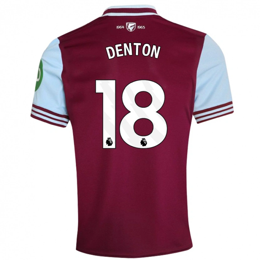 Danxen Kvinnor Anouk Denton #18 Mörkröd Hemmatröja Matchtröjor 2024/25 Tröjor T-Tröja