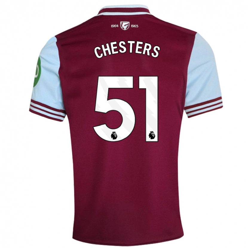 Danxen Kvinnor Dan Chesters #51 Mörkröd Hemmatröja Matchtröjor 2024/25 Tröjor T-Tröja