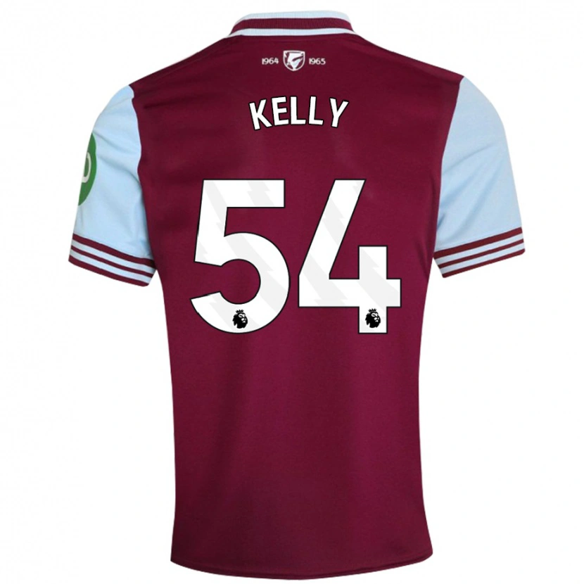 Danxen Kvinnor Patrick Kelly #54 Mörkröd Hemmatröja Matchtröjor 2024/25 Tröjor T-Tröja