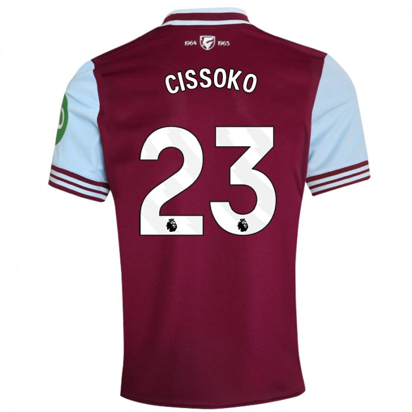 Danxen Kvinnor Hawa Cissoko #23 Mörkröd Hemmatröja Matchtröjor 2024/25 Tröjor T-Tröja