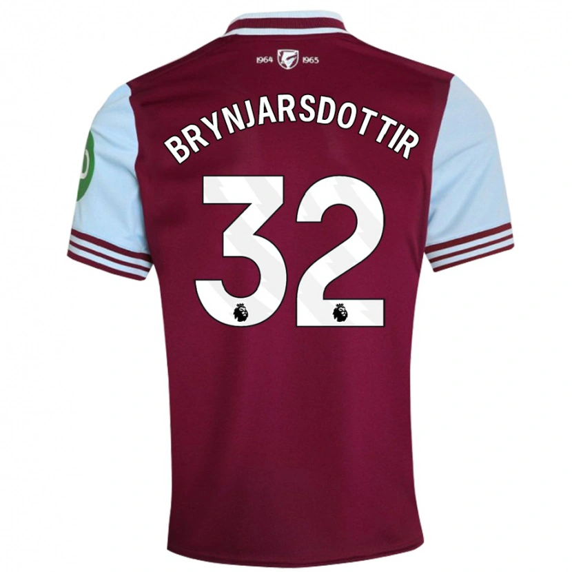 Danxen Kvinnor Dagny Brynjarsdottir #32 Mörkröd Hemmatröja Matchtröjor 2024/25 Tröjor T-Tröja