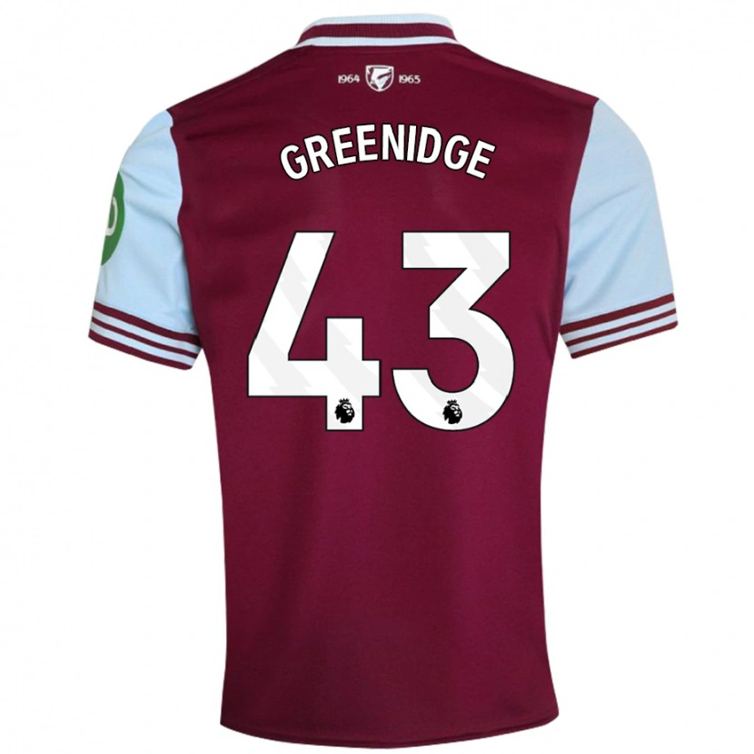 Danxen Kvinnor Will Greenidge #43 Mörkröd Hemmatröja Matchtröjor 2024/25 Tröjor T-Tröja