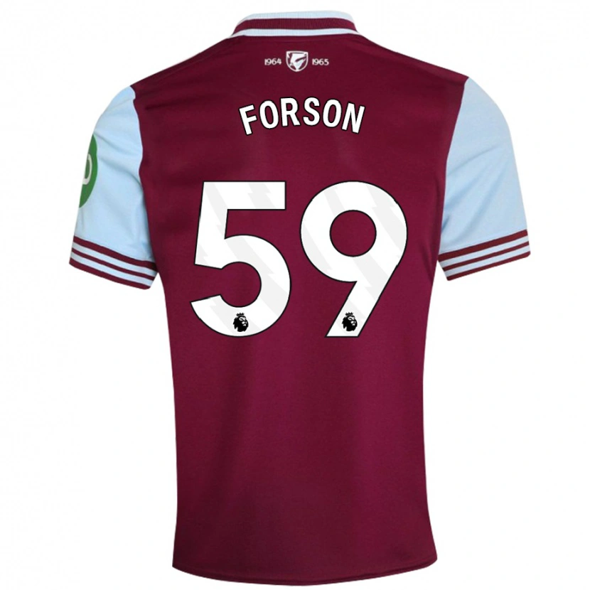 Danxen Kvinnor Keenan Forson #59 Mörkröd Hemmatröja Matchtröjor 2024/25 Tröjor T-Tröja