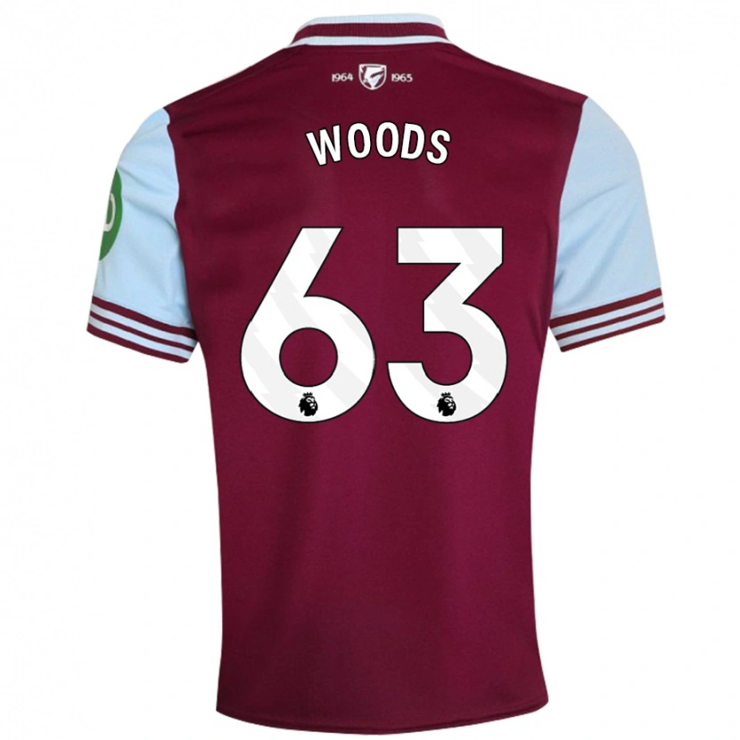 Danxen Kvinnor Archie Woods #63 Mörkröd Hemmatröja Matchtröjor 2024/25 Tröjor T-Tröja