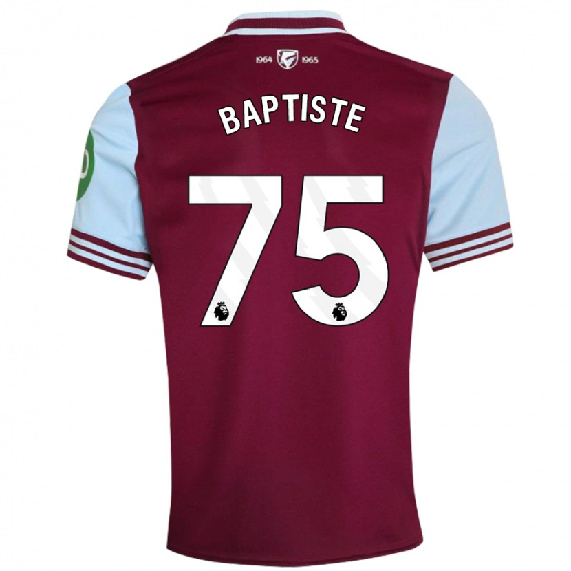 Danxen Kvinnor Jamal Baptiste #75 Mörkröd Hemmatröja Matchtröjor 2024/25 Tröjor T-Tröja
