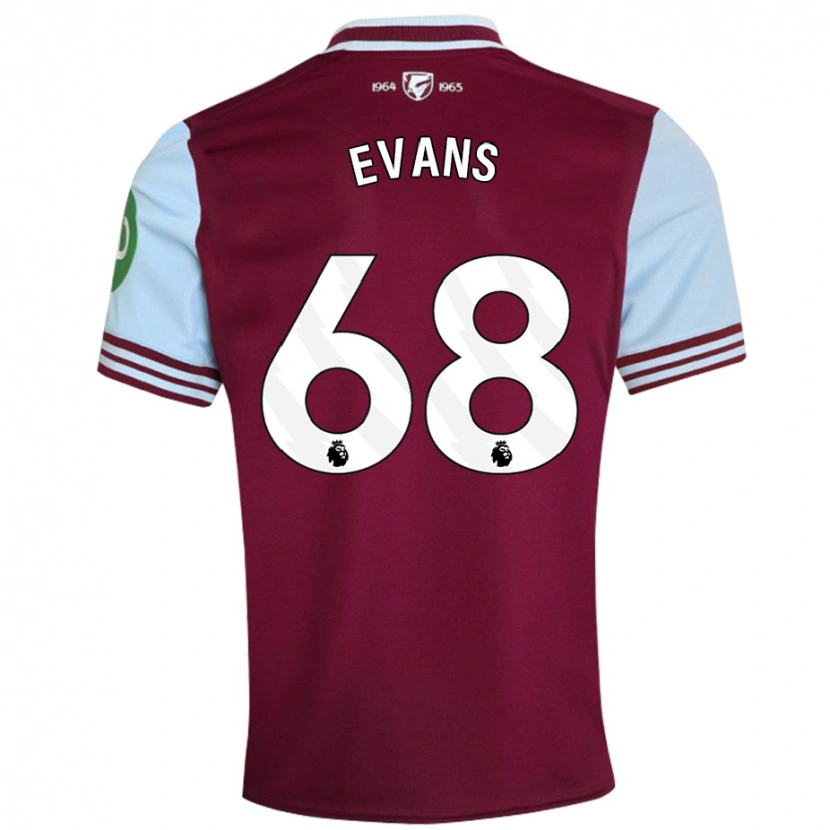 Danxen Kvinnor Isaac Evans #68 Mörkröd Hemmatröja Matchtröjor 2024/25 Tröjor T-Tröja