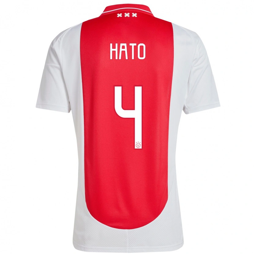 Danxen Kvinnor Jorrel Hato #4 Röd Vit Hemmatröja Matchtröjor 2024/25 Tröjor T-Tröja