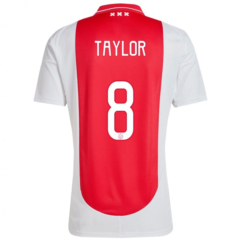 Danxen Kvinnor Kenneth Taylor #8 Röd Vit Hemmatröja Matchtröjor 2024/25 Tröjor T-Tröja