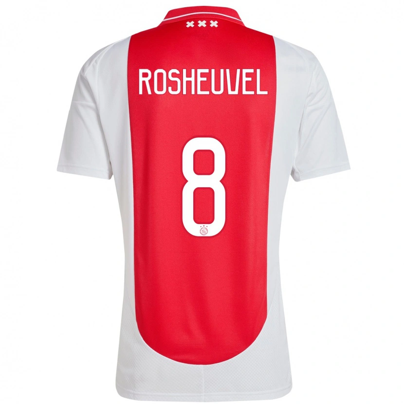 Danxen Kvinnor Darren Rosheuvel #8 Röd Vit Hemmatröja Matchtröjor 2024/25 Tröjor T-Tröja
