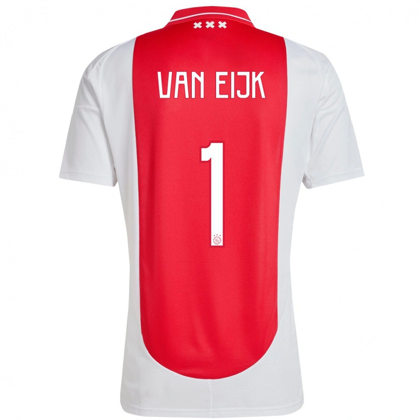 Danxen Kvinnor Regina Van Eijk #1 Röd Vit Hemmatröja Matchtröjor 2024/25 Tröjor T-Tröja