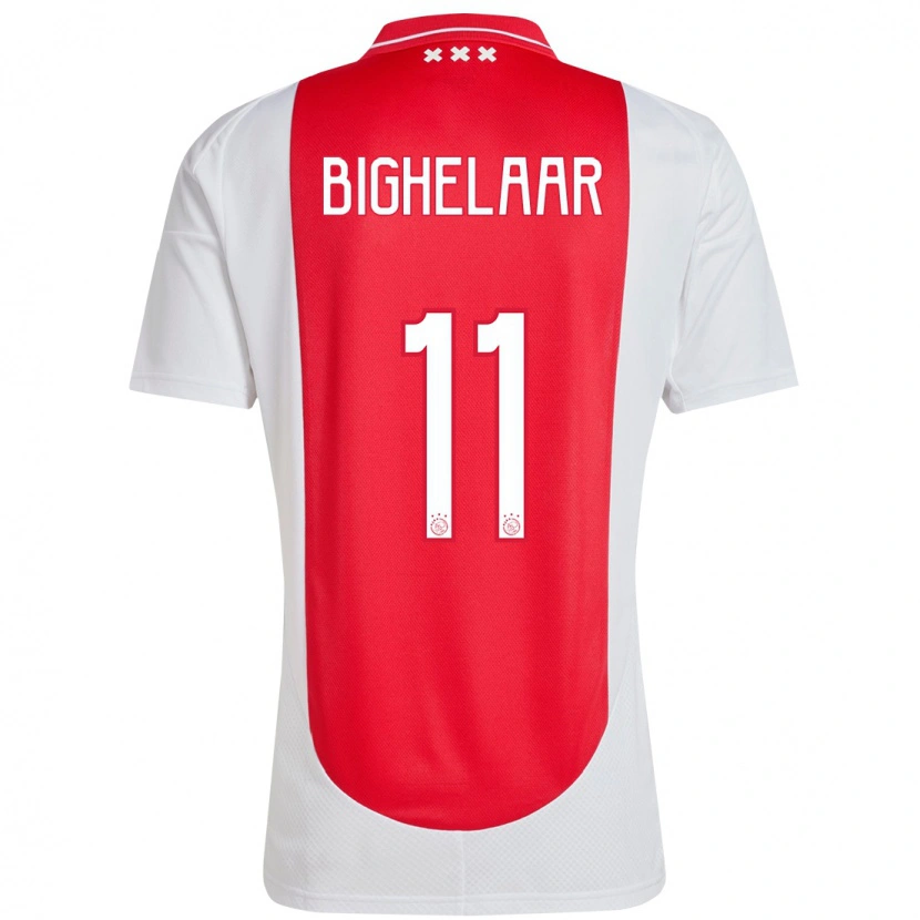 Danxen Kvinnor Marjolijn Van Den Bighelaar #11 Röd Vit Hemmatröja Matchtröjor 2024/25 Tröjor T-Tröja
