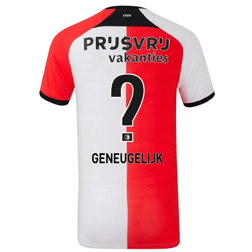 Danxen Kvinnor Ivar Geneugelijk #0 Röd Vit Hemmatröja Matchtröjor 2024/25 Tröjor T-Tröja
