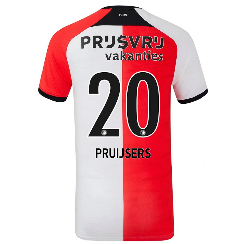 Danxen Kvinnor Tom Pruijsers #20 Röd Vit Hemmatröja Matchtröjor 2024/25 Tröjor T-Tröja