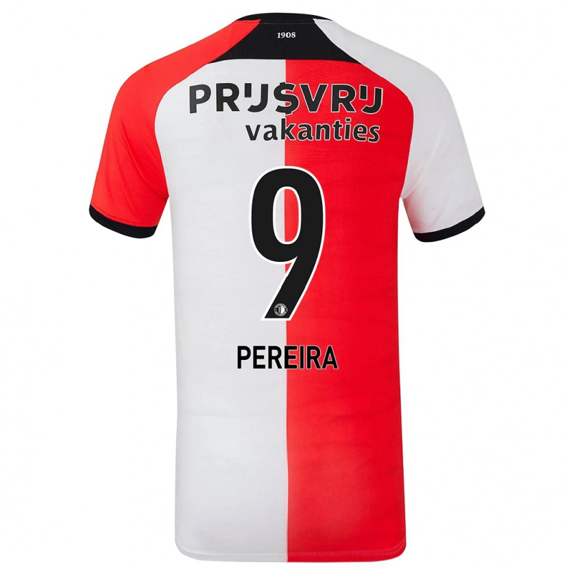 Danxen Kvinnor Danilo Pereira #9 Röd Vit Hemmatröja Matchtröjor 2024/25 Tröjor T-Tröja