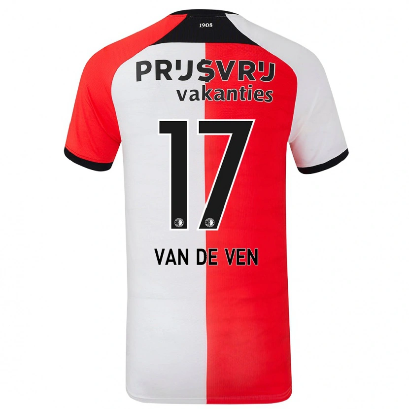 Danxen Kvinnor Zoi Van De Ven #17 Röd Vit Hemmatröja Matchtröjor 2024/25 Tröjor T-Tröja