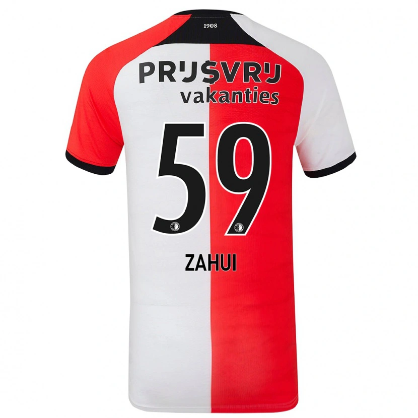 Danxen Kvinnor Nesta Zahui #59 Röd Vit Hemmatröja Matchtröjor 2024/25 Tröjor T-Tröja