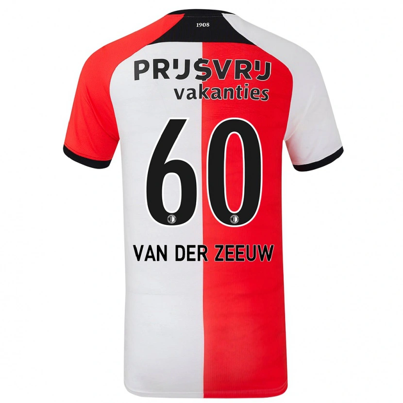 Danxen Kvinnor Twan Van Der Zeeuw #60 Röd Vit Hemmatröja Matchtröjor 2024/25 Tröjor T-Tröja