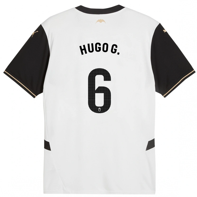 Danxen Kvinnor Hugo Guillamón #6 Vit Svart Hemmatröja Matchtröjor 2024/25 Tröjor T-Tröja