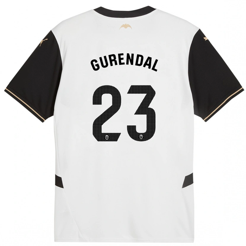 Danxen Kvinnor Alexander Gurendal #23 Vit Svart Hemmatröja Matchtröjor 2024/25 Tröjor T-Tröja
