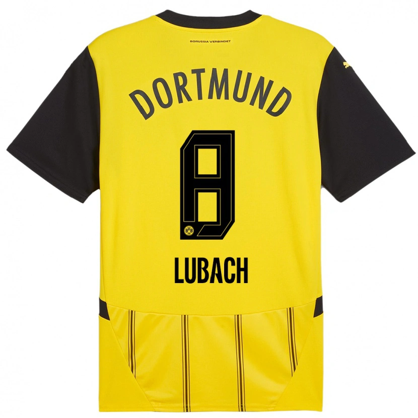 Danxen Kvinnor Rafael Lubach #8 Gul Svart Hemmatröja Matchtröjor 2024/25 Tröjor T-Tröja
