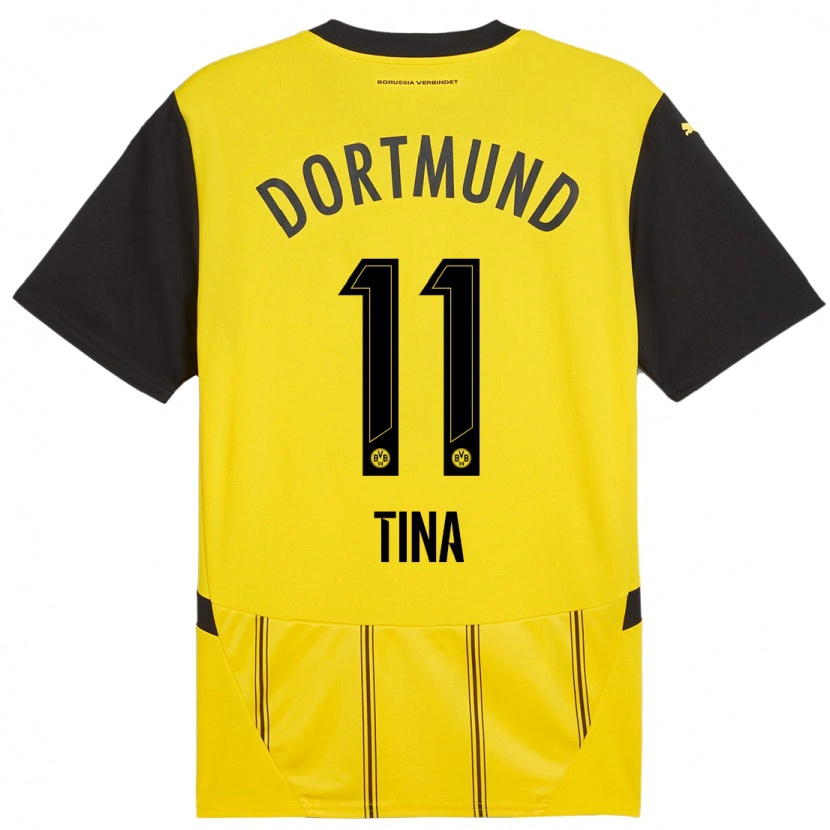 Danxen Kvinnor Abdulla Tina #11 Gul Svart Hemmatröja Matchtröjor 2024/25 Tröjor T-Tröja