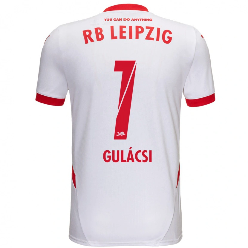 Danxen Kvinnor Péter Gulácsi #1 Vit Röd Hemmatröja Matchtröjor 2024/25 Tröjor T-Tröja
