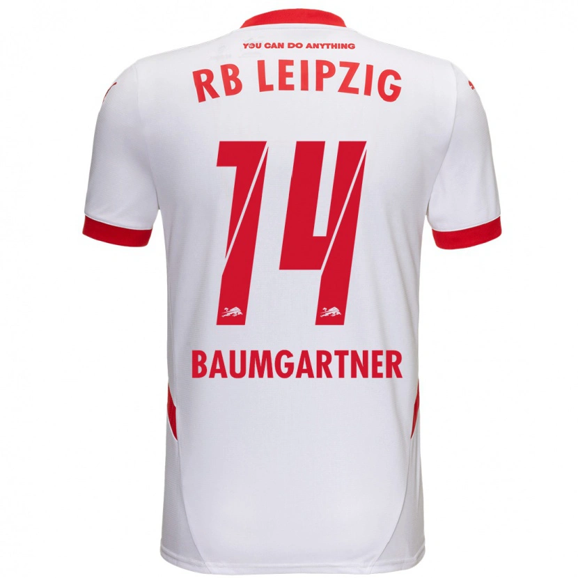 Danxen Kvinnor Christoph Baumgartner #14 Vit Röd Hemmatröja Matchtröjor 2024/25 Tröjor T-Tröja
