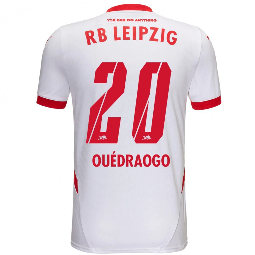 Danxen Kvinnor Assan Ouédraogo #20 Vit Röd Hemmatröja Matchtröjor 2024/25 Tröjor T-Tröja