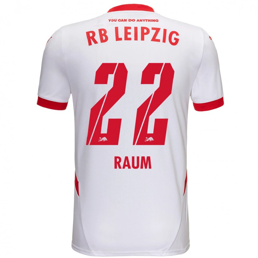 Danxen Kvinnor David Raum #22 Vit Röd Hemmatröja Matchtröjor 2024/25 Tröjor T-Tröja