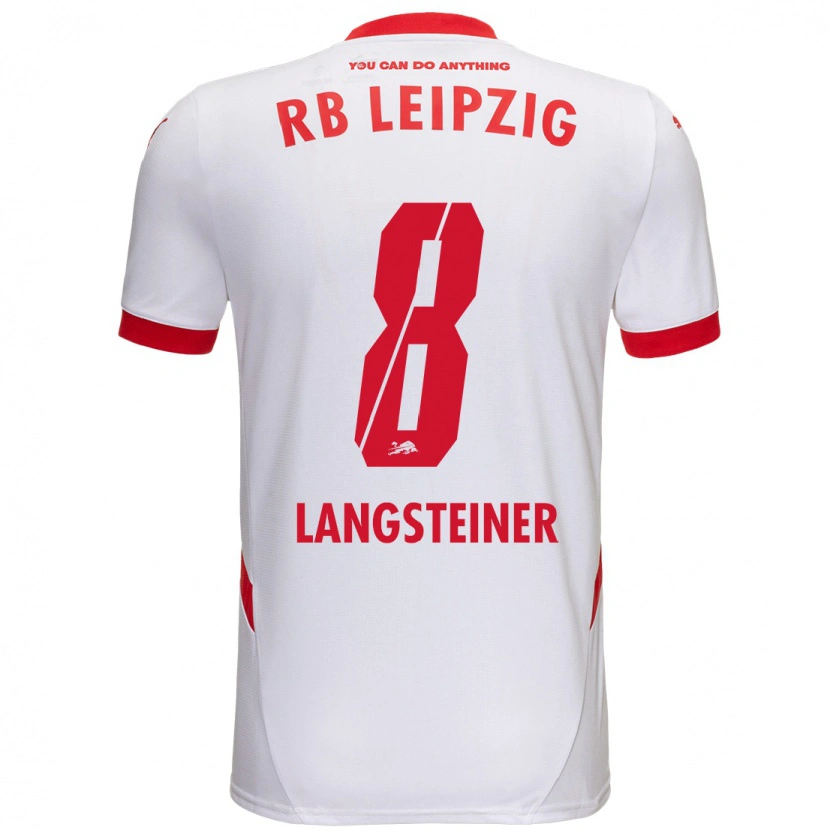 Danxen Kvinnor Toni Langsteiner #8 Vit Röd Hemmatröja Matchtröjor 2024/25 Tröjor T-Tröja