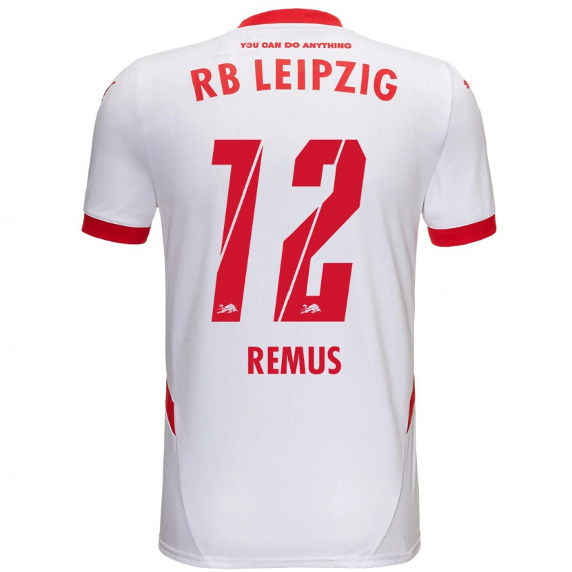 Danxen Kvinnor Niklas Remus #12 Vit Röd Hemmatröja Matchtröjor 2024/25 Tröjor T-Tröja