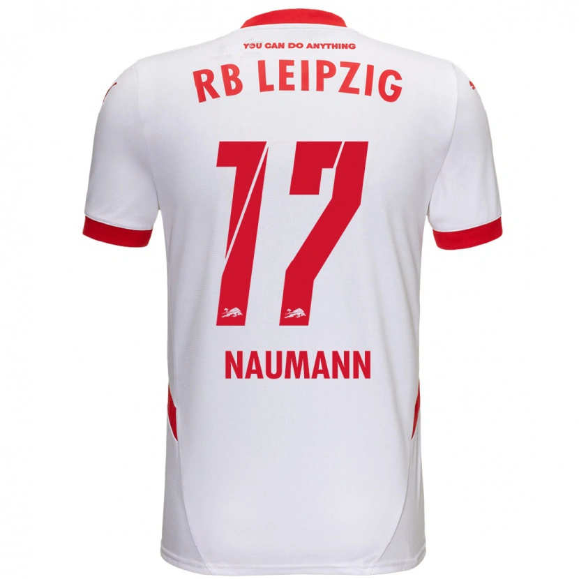 Danxen Kvinnor Carlos Naumann #17 Vit Röd Hemmatröja Matchtröjor 2024/25 Tröjor T-Tröja